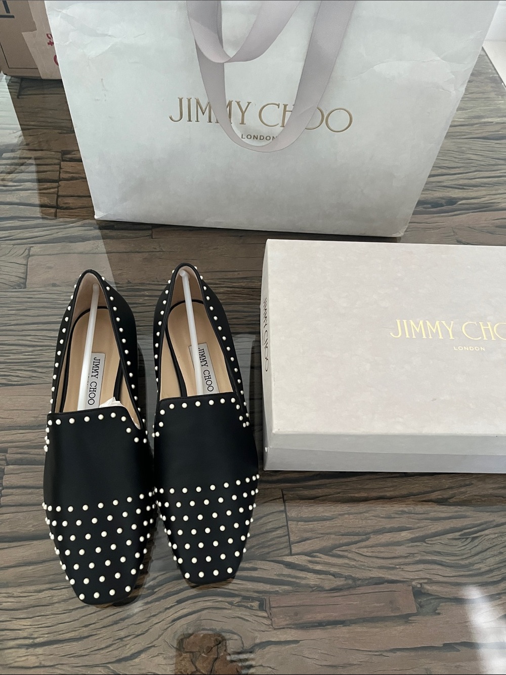 NIB Jimmy Choo Pearl Jaida Flats